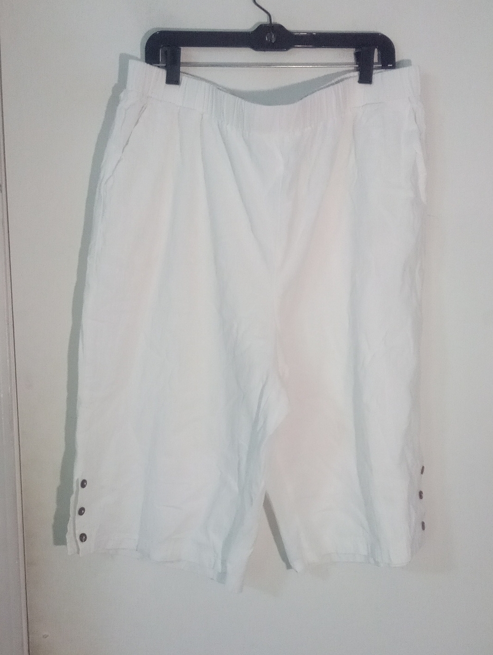 * Unbranded White Casual Elastic-Waist Shorts 3XL Plus Size New NWOT